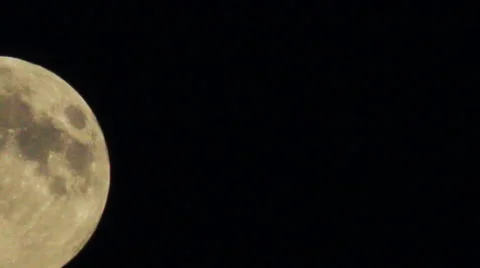 View of big moon at night  Stock Footage 43936791