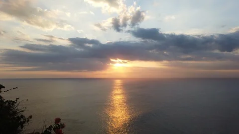 View on big ocean waves , Uluwatu Temple at the Bali island, Indonesia Stock Footage 122565509