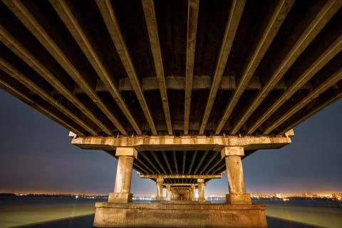 View of a big powerful bridge Stock Photos