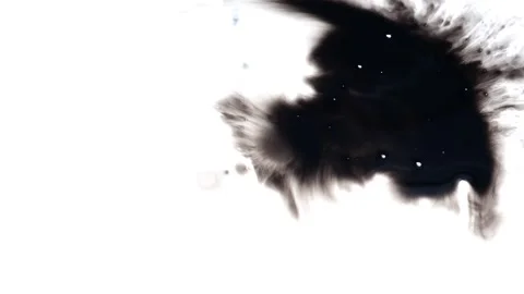 View of black ink pattern on white background Stock-Footage 147701566