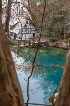 A View to the Blautopf Stock Photos