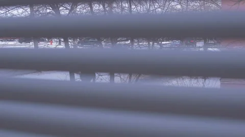View of the blinds from the window. Vídeo Stock 100822745