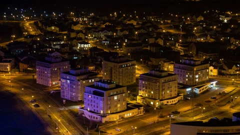 View of a block of elite low-rise buildings in Minsk, Belarus 4K timelapse Stock Footage 155087644