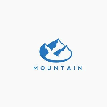 View of blue mountains - vector Stock Illustration