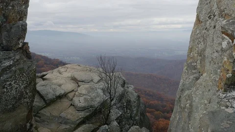 View at Blue Ridge Mountains from Humpback Rocks 스톡 동영상 82623073