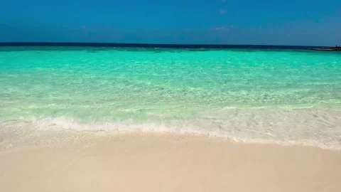 View of blue sea of Bora Bora, French Polynesia Stock Footage 239004943