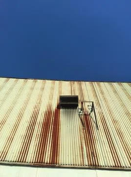 View Blue sky from another side the building Stock Photos