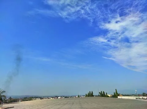 View blue sky from the rooftop Stock Photos