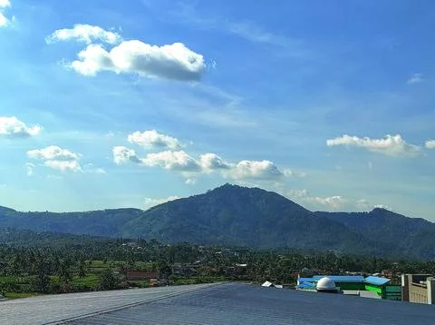 View blue sky from the rooftop Stock Photos