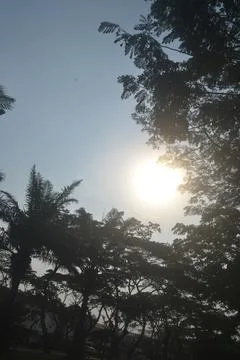 View of blue sky before sunset Stock Photos
