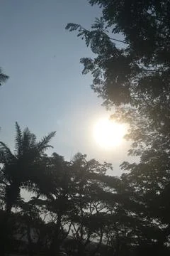 View of blue sky before sunset Stock Photos