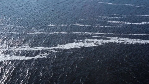 A view of the blue surface of the sea or ocean Stock Footage 120872828