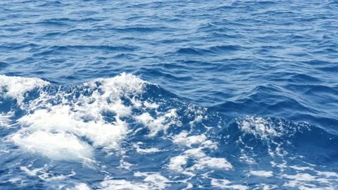 View of blue waves water Mediterranean Sea and rocks in Turkey . Video stock 231470237