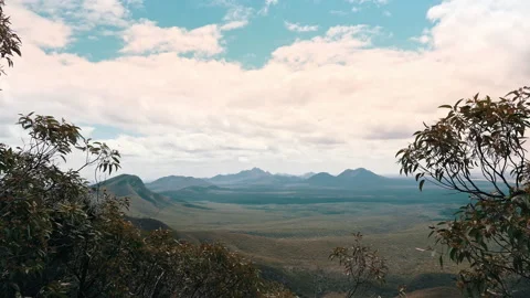 View of Bluff Knoll, the highest peak of the Stirling Range in the Great Souther Stock Footage 294617806