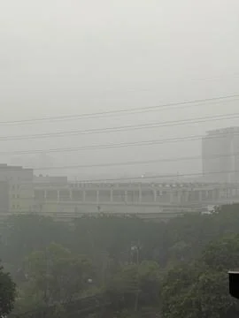 View of blurry sky during raining Stock Photos