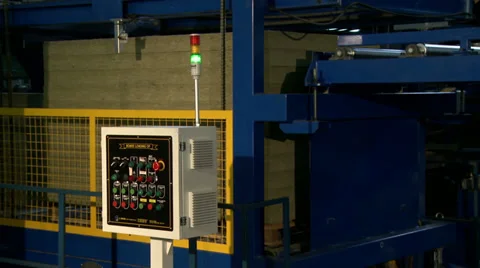 View of board loading OP in factory's shop Video stock 31057803