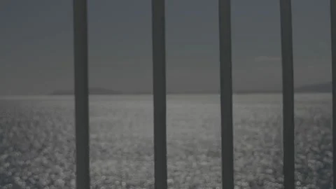 View on board a ship in the Mediterranean between Tangier and Khizairat Stock Footage 132673373