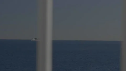 View on board a ship in the Mediterranean spain Stock Footage 132672789