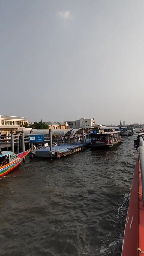 View from the boat in Bangkok Phraya river Stock Footage 246798419