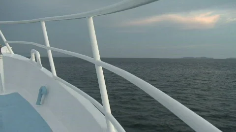 View from boat bow Stock Footage 264457