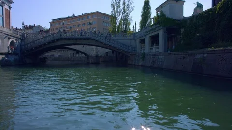 View from a boat of famous architecture Video stock 113073404