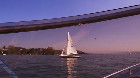 View from a boat from the inside Stock-Footage 90762336