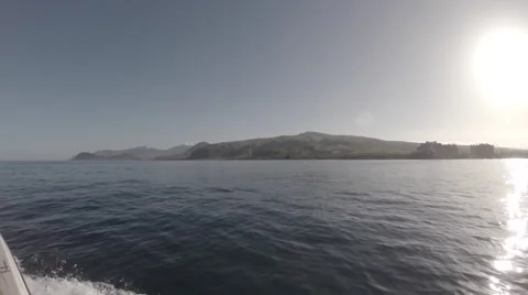 View from a boat looking towards the west side of Oahu Video stock 49910978