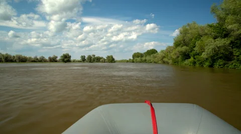 The view from the boat quickly rushing through the water Stock Footage 63754965