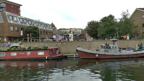 View from a Boat on River Thames in Kingston Video stock 101997820