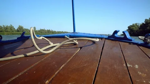 View from a boat sailing Stock Footage 127785701