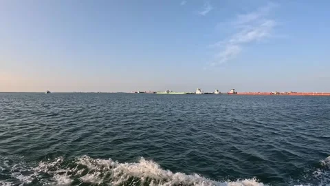 View from a boat at sea Stock Footage 243063503