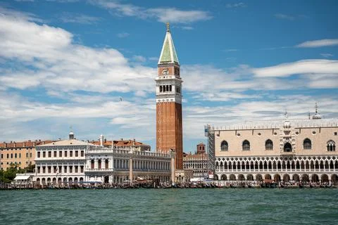 View from the boat of St Marks Square, Venice, Italy Foto stock
