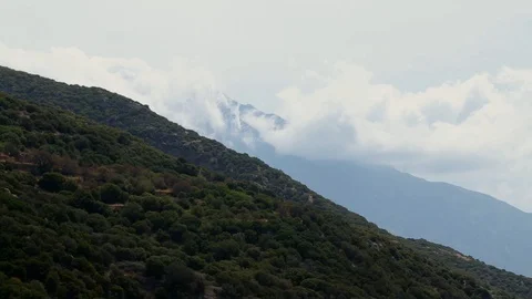 View from the boat to the top of the mountain Stock-Footage 87470077