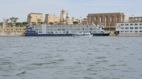 View of the Boats on the River Stock Footage 87071046