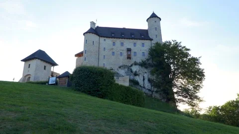 View on Bobolice castle Stock-Footage 119794798