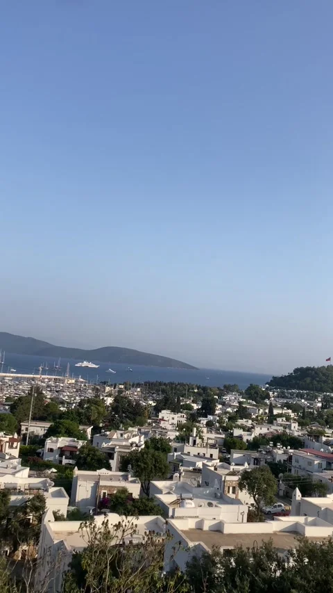 View of Bodrum, Turkey (Vertical Video) Stock Footage 325227694