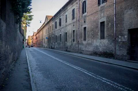 A view from bologna empty streets Stock Photos