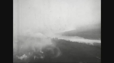 View of bombing in city Stock Footage 43311692