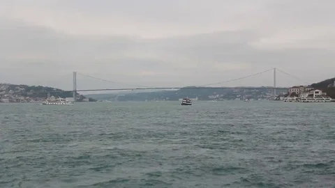 View of Bosphorus Bridge  Stock Footage 69265113