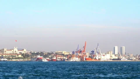 View of the Bosphorus. Stock Footage 109257739