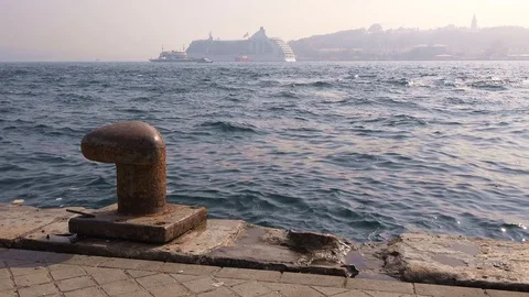 View of the Bosphorus Strait and the Golden Horn Bay, Turkey Stock-Footage 120334044