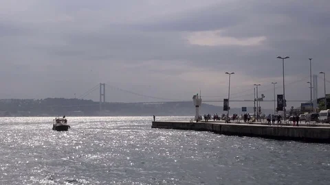 View of the Bosphorus, Turkey, Istanbul Stock Footage 83466771