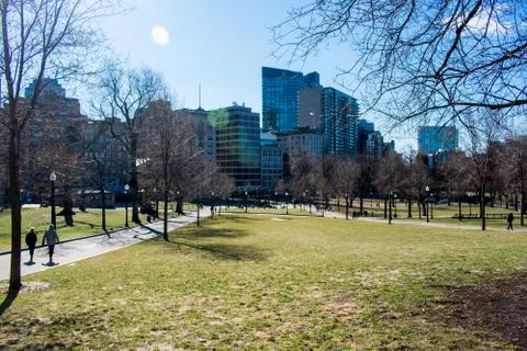 A view of the Boston Common Stock Photos