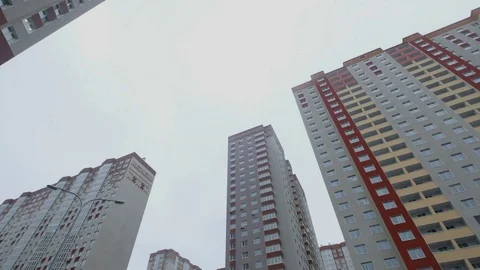 View from the bottom to the panel houses 動画素材 82762542