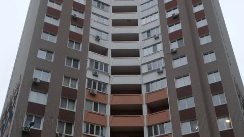 View from the bottom to the panel houses 動画素材 82762564