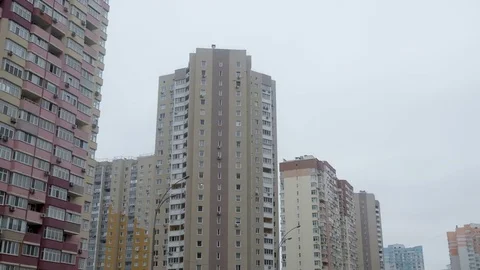 View from the bottom to the panel houses 動画素材 82779397