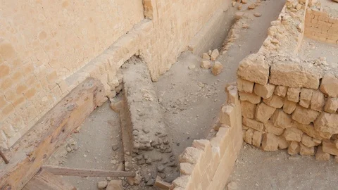 View From The Bottom Terrace of The Temple Stock Footage 128330993