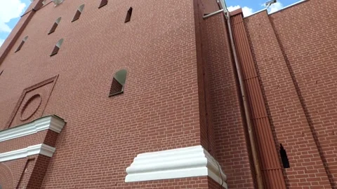 View from bottom to top on one of Moscow Kremlin tower Stock Footage 175931963