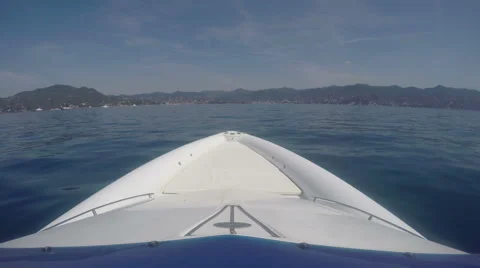View of the bow of a RIB navigating Stock Footage 53446219