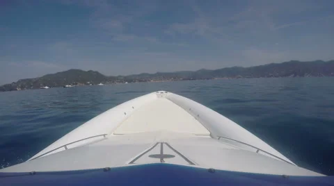 View of the bow of a RIB navigating Stock Footage 53446291